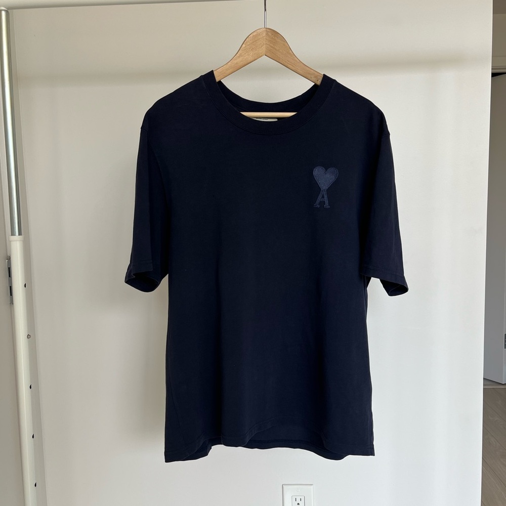 Ami Paris - Navy Cotton T-shirt (L)